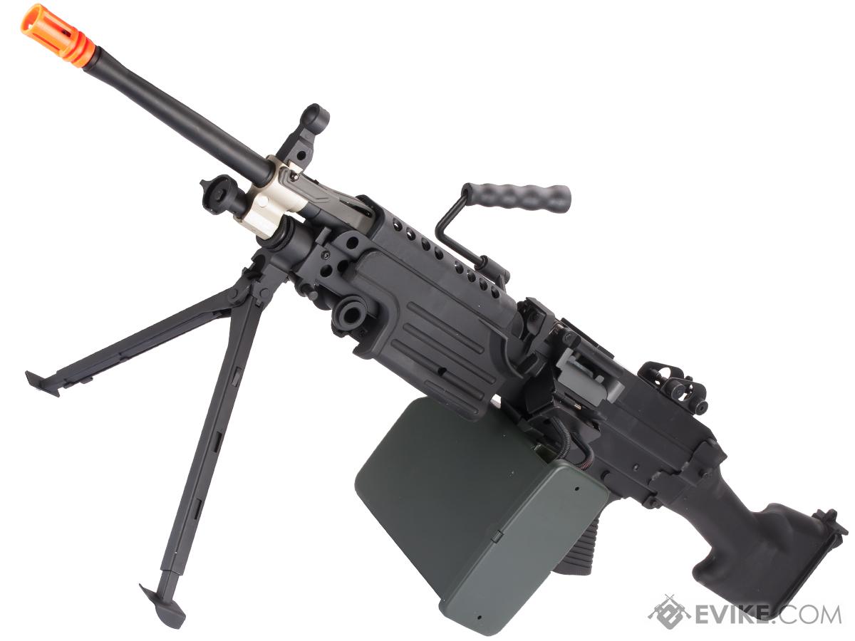 A&K / Cybergun FN Licensed M249 MINIMI SAW Machine Gun w/ Metal Receiver (Model: MK II / Black)