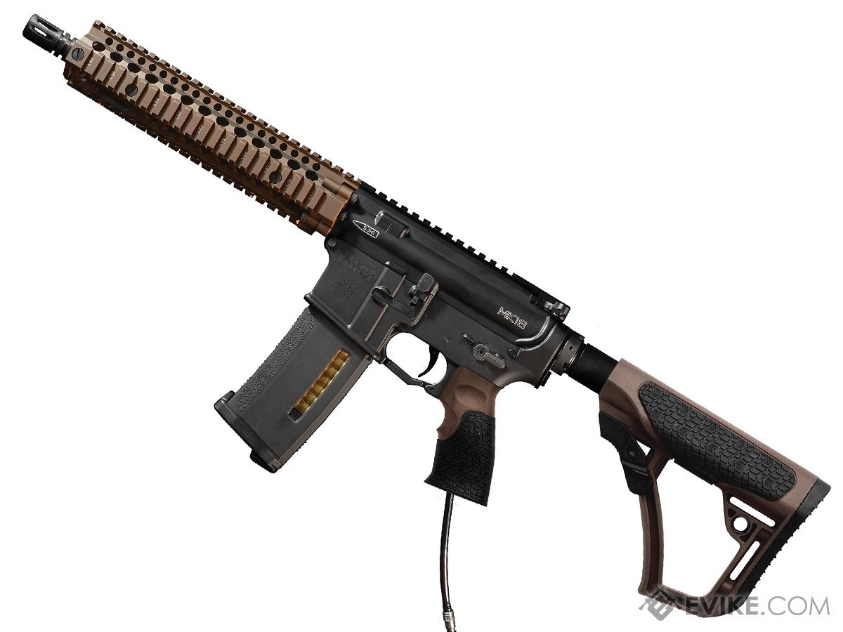 EMG Daniel Defense Licensed Special Edition MK18 MTW HPA Powered M4 Airsoft Rifle by Wolverine Airsoft (Model: MilSpec Brown)